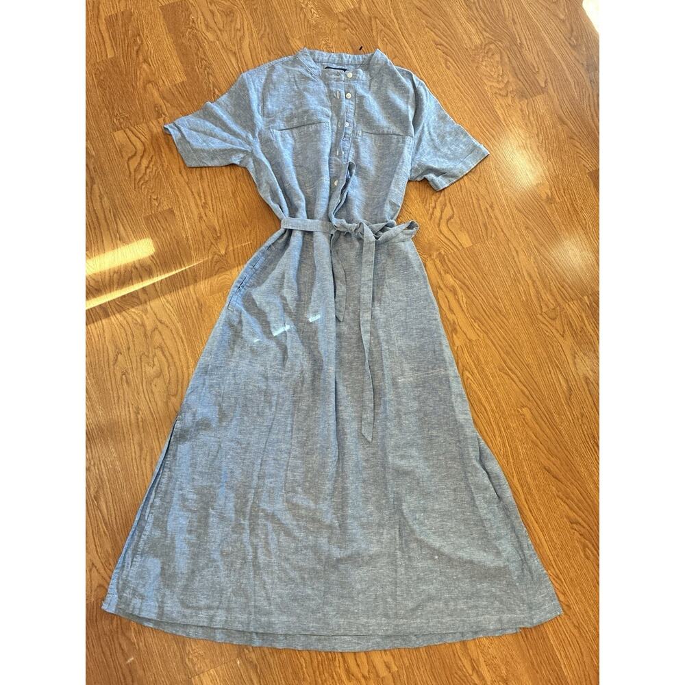 Banana Republic Light Blue Midi Shirt Dress